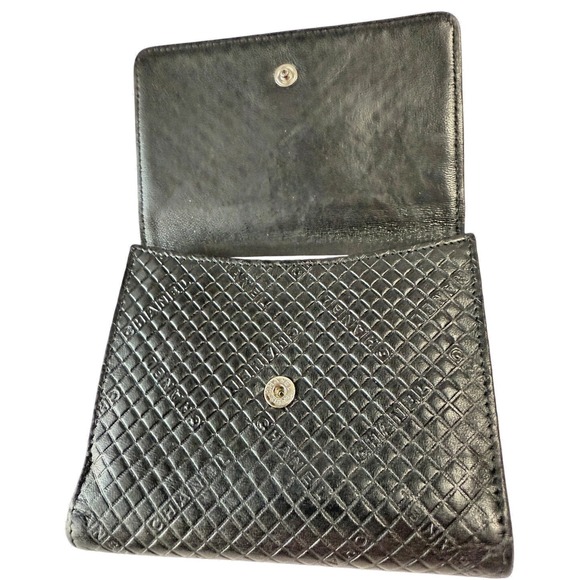 Chanel Calfskin Wallet Black Leather Camel Women's Bifold Timeless 2 COAs Card - Picture 6 of 14